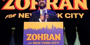 Zohran Mamdani speaks during a victory speech at a mayoral election night watch party, Nov. 4, 2025, in New York Tokenizing Jewish voters doesn't erase Mamdani's record of antisemitism