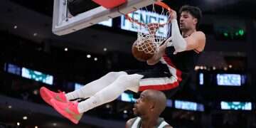 Avdija sets career-high despite Portland's 3rd straight loss