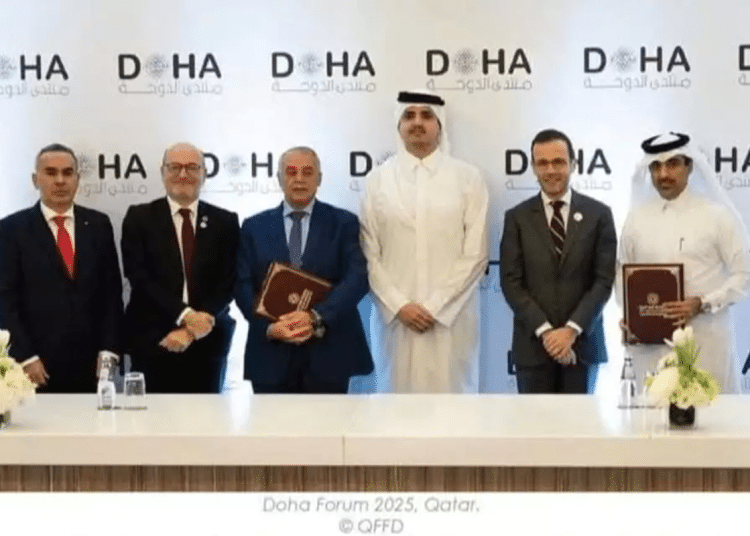 The contract signing between Qatar Fund for Development and the St. Joseph Hospital Qatar establishes presence in Jerusalem via hospital funding