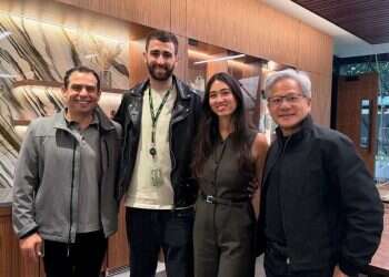 Avinatan Or and his partner, Noa Argamani, met Thursday evening for the first time since Or's return from captivity, with Nvidia CEO and founder Jensen Huang Nvidia founder meets former hostage employee