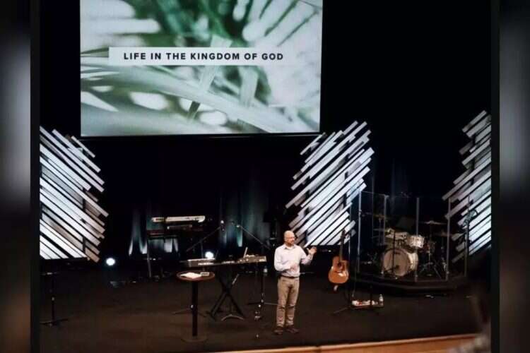 Pastor David Larmour speaking at one of his community lectures
Photo: Lauren Rogers, King Street Church