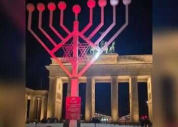 The Hanukkah menorah in Berlin Berlin to hold public Hanukkah candle lighting under heavy security