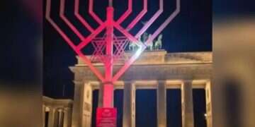 The Hanukkah menorah in Berlin Berlin to hold public Hanukkah candle lighting under heavy security