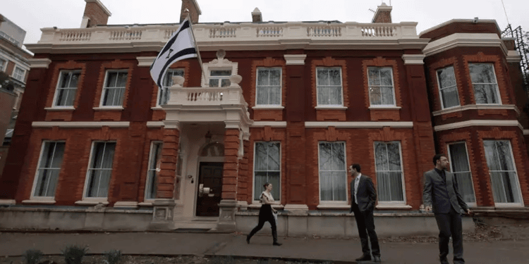The Israeli embassy in London Report: Iran-linked terror plots targeting Israeli embassies abroad