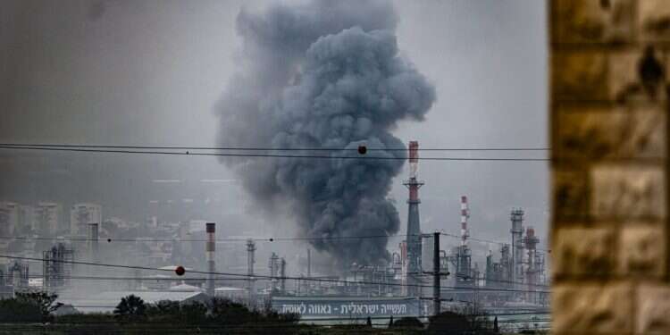 Iranian missile strikes Haifa refineries