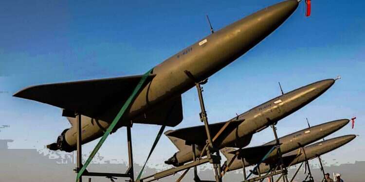 Iranian drones. Photo: AFP IDF races to counter Hezbollah's growing drone threat