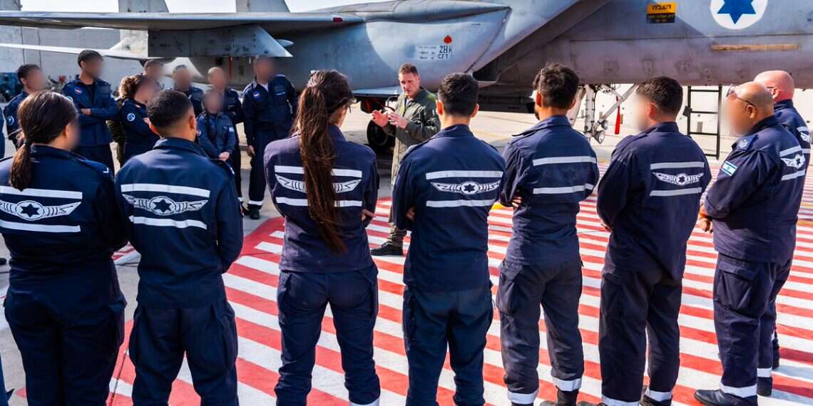 Israeli Air Force Commander Maj. Gen. Tomer Bar with Israeli Air Force technicians during Operation Roaring Lion. Photo: IDF Spokesperson's Unit Two F-15 technicians arrested on suspicion of spying for Iran