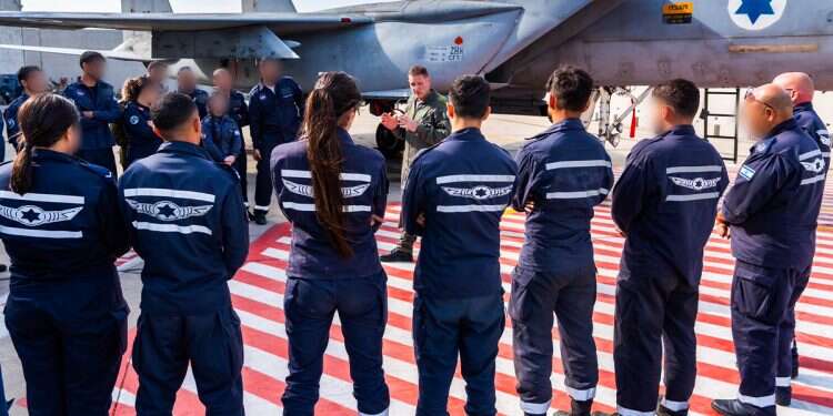 Israeli Air Force Commander Maj. Gen. Tomer Bar with Israeli Air Force technicians during Operation Roaring Lion. Photo: IDF Spokesperson's Unit Two F-15 technicians arrested on suspicion of spying for Iran