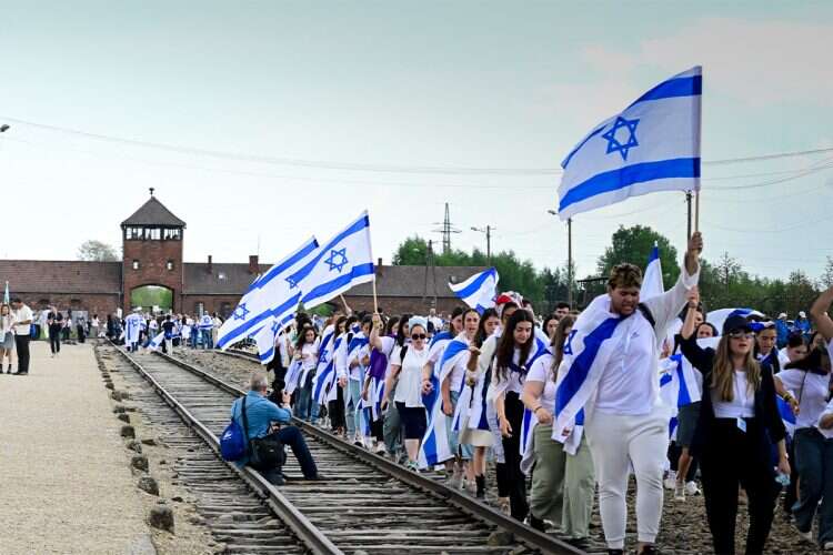 The March of the Living in Auschwitz-Birkenau. Photo: Yossi Zeliger