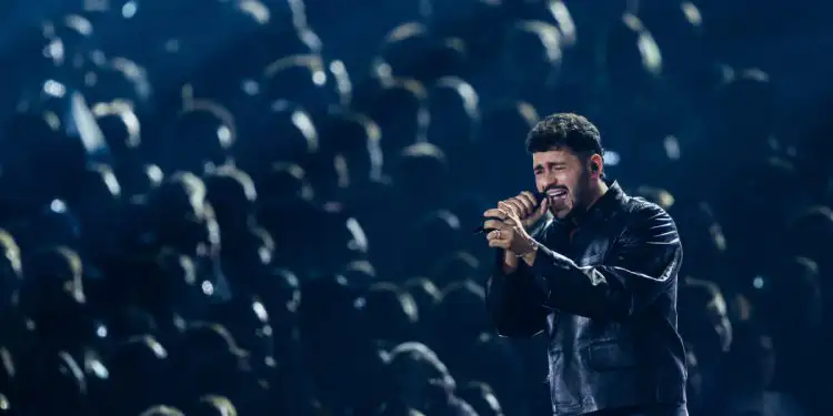 Noam Bettan representing Israel performs during the final dress rehearsal ahead of the 70th Eurovision Song Contest Grand Final at Wiener Stadthalle on May 16, 2026 in Vienna, Austria Eurovision grand final to kick off with Israel performing third