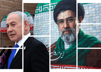 Benjamin Netanyahu against the backdrop of a poster of Mojtaba Khamenei. Photo: AP, AFP To kill or not to kill?