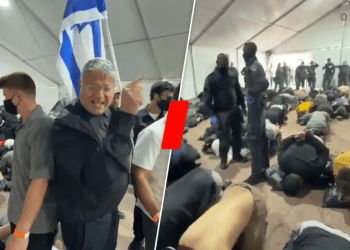 Israel's National Security Minister Itamar Ben-Gvir (L) and the Gaza flotilla activists Sa'ar, Meloni and Netanyahu rebuke Ben-Gvir over flotilla conduct