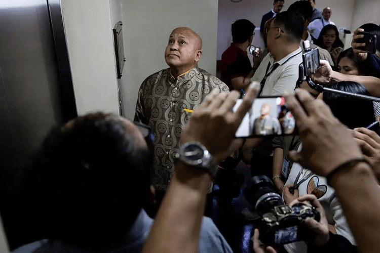 Senator Ronald 'Bato' dela Rosa during the attempted arrest at the Senate building Senator Ronald "Bato" dela Rosa during the attempted arrest at the Senate building
