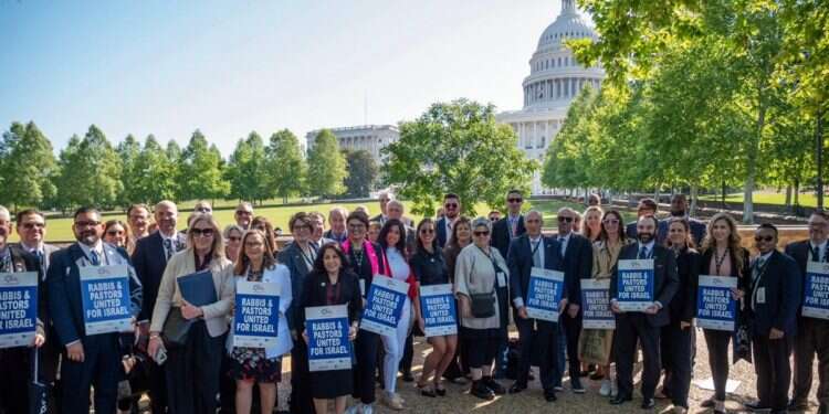 Christian and Jewish leaders from over 35 states participate in over 100 congressional meetings on Capitol Hill, Washington DC, USA Rabbis, pastors flood Capitol Hill in show of pro-Israel solidarity
