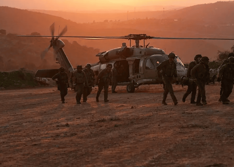 Helicopter evacuation of wounded soldiers Double drone strike wounds 5 IDF soldiers in southern Lebanon