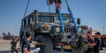 A tactical jeep intended for the Peace Board’s use in the Gaza Strip arrives in Israel. Photo credit Gaza Board of Peace Board of Peace to open 'Hamas free' humanitarian zones in Gaza