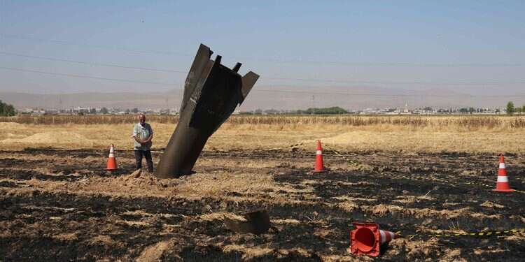 Fragment from an Iranian launch in the Jericho area, June 8. Photo: AFP Iran has drawn Israel into a war of attrition