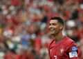 Portugal's forward Cristiano Ronaldo reacts to his team's fourth goal during the 2026 World Cup Group K football match between Portugal and Uzbekistan at the Houston Stadium in Houston on June 23, 2026 Cristiano Ronaldo makes history as first player to score in 6 World Cups