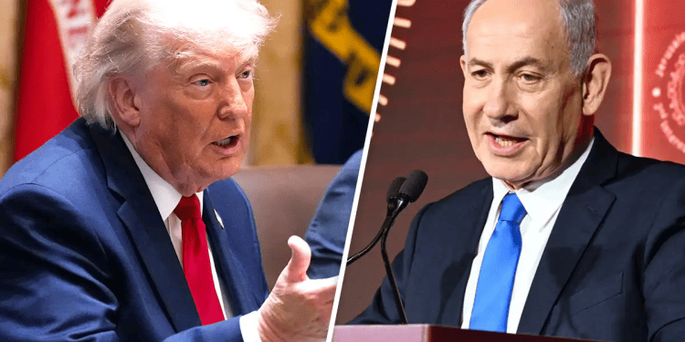 US President Donald Trump (L) and Prime Minister Benjamin Netanyahu (R) Tied hands: IDF demolition of strategic terror network in Lebanon halted at last minute