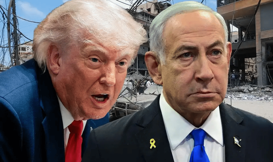 US President Donald Trump (L) and Israeli Prime Minister Benjamin Netanyahu (R) Trump admits his Netanyahu outburst but says partnership remains strong