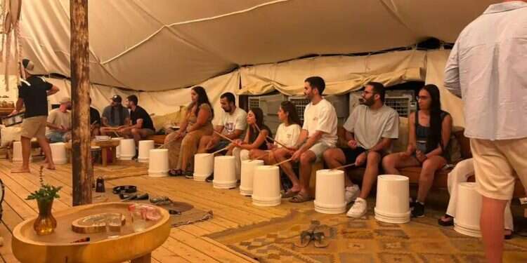 Families of the hostages at a retreat in Eilat. Photo: Tal Agassi Hostage families find community, healing at Eilat retreat