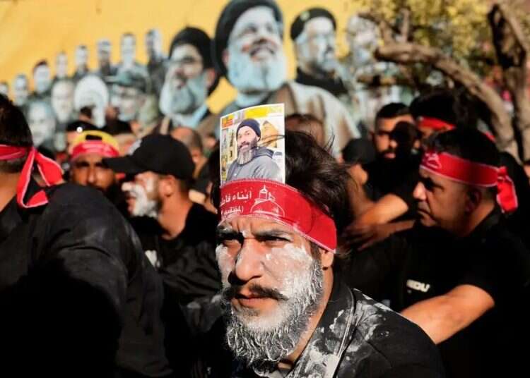 Hezbollah supporters at a procession in Lebanon. Photo AP Israel wary UNIFIL could return under new Lebanon deal