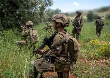 IDF soldiers in Lebanon. Photo: IDF Spokesperson's Unit IDF plan to use classified video system to stream World Cup matches to soldiers shelved