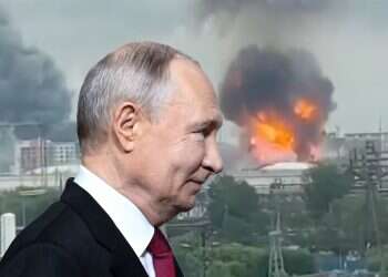 Putin and the attacks on Moscow. Photo: AFP Ukraine launches massive strike on Moscow as Russian capital burns
