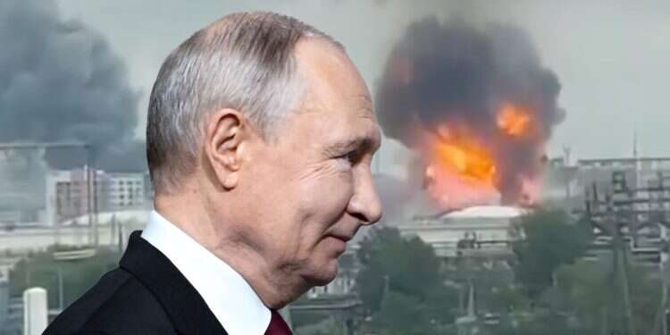 Putin and the attacks on Moscow. Photo: AFP Ukraine launches massive strike on Moscow as Russian capital burns
