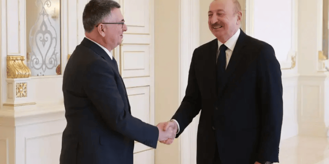 Israeli Foreign Minister Gideon Sa'ar (L) and the President of Azerbaijan Ilham Aliyev (R) Israeli ally fumes: 'Reconsider recognition of Armenian genocide'