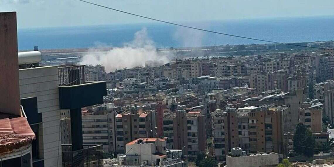 Strikes in Dahiyeh in Beirut. Photo: Social media IDF strikes Hezbollah command centers in Beirut's Dahiyeh after cross-border fire