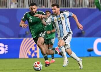 Lionel Messi faces off against Rayan Aït-Nouri. Photo: EPA Algerian TV pundit accuses Jewish lobby of shielding Messi