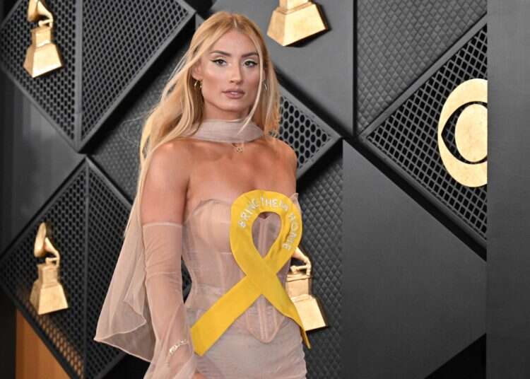 Montana Tucker arrives for the 66th Annual Grammy Awards at the Crypto.com Arena in Los Angeles on February 4, 2024 'Aliyah is my ultimate dream'