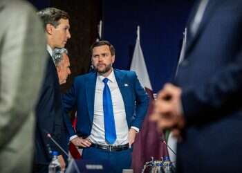 Vice President Vance and Kushner at the peace talks in Switzerland