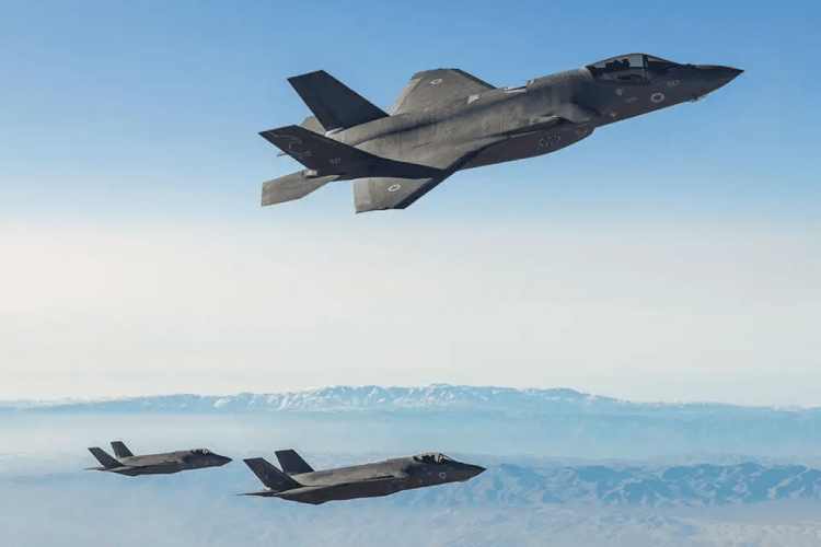 The Israeli Air Force's "Adir" fighter jets en route to Iran