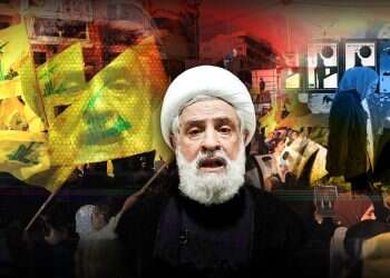 Hezbollah Secretary-General Naim Qassem, with supporters and Lebanese residents in the background | Photo: Reuters, EPA Hezbollah now has reason to worry