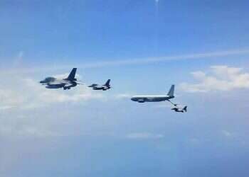 Greek Air Force F-16s practice aerial refueling from an Israeli Air Force tanker aircraft. Photo: Greek Air Force Israel-Greece Air Force drill sends message in Turkey's backyard