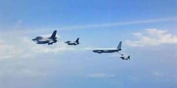 Greek Air Force F-16s practice aerial refueling from an Israeli Air Force tanker aircraft. Photo: Greek Air Force Israel-Greece Air Force drill sends message in Turkey's backyard