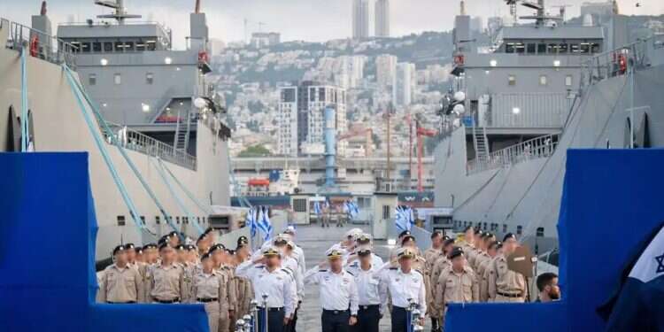 US-made landing craft are formally received during a 2024 ceremony. Photo: IDF Spokesperson's Unit. IDF acquires new amphibious landing craft, weighs future Turkish threat