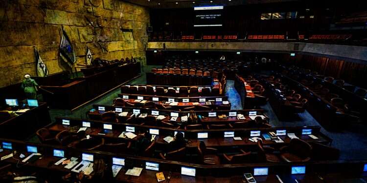 The Knesset plenum. Photo: Oren Ben Hakoon Israel's next official election date set