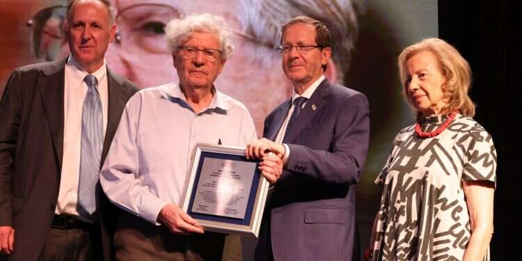 Former Supreme Court President Prof. Aharon Barak receives the 'Triumph of the Spirit and Responsibility for Generations' award Through AI, tech, and education: Jerusalem summit confronts future of Holocaust memory