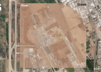An American Patriot missile launcher allegedly destroyed in an Iranian attack Iran attacked military base in Abu Dhabi, satellite images reveal