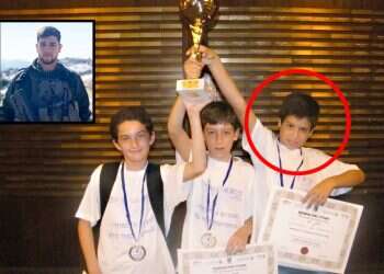 Staff Sgt. Idan Raz's winning moment at the Technion's RoboTraffic competition in 2014 is shown alongside his photo as an IDF combat soldier 12 years later. Photo: Sharon Yehezkel, Ytek Association Technion discovery brings comfort to family of fallen IDF hero