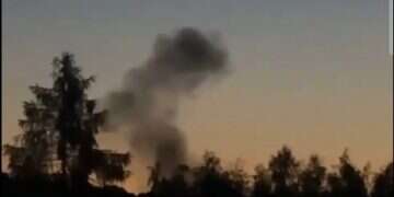 Explosion in Poland leaves massive crater amid Russian strikes