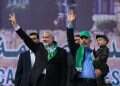 Yahya Sinwar (right), Ismail Haniyeh (left). Photo: AFP Captured Gaza documents reveal Sinwar's grand plan