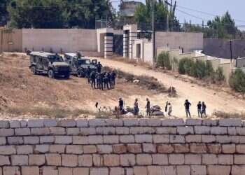IDF forces in Qusra. Photo: AFP IDF forces in Qusra
