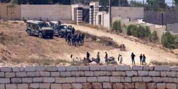 IDF forces in Qusra