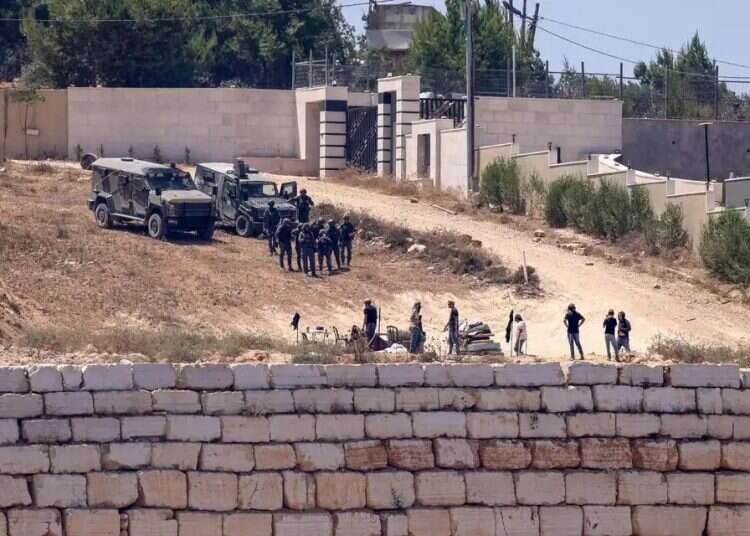 IDF forces in Qusra