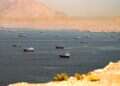 Ships in the Strait of Hormuz. Photo: Reuters Iran strikes vessel in Strait of Hormuz as Pezeshkian calls for deal