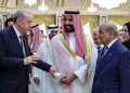 Turkish President Recep Tayyip Erdogan with Saudi Crown Prince Mohammed bin Salman and Pakistani Prime Minister Shehbaz Sharif. Photo: AFP Saudi Arabia builds a new power bloc with Turkey and Pakistan